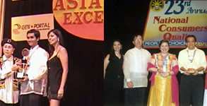Aldrin Gabriel and Sir Jojo Esposa receive their respective awards.