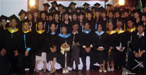 Batch 2008 Graduates together with Faculty in a photo session