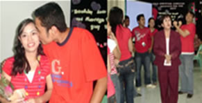 Valentine 2008 activity highlights photos, Jerome kisses Madonna.