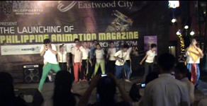 Students perform the Philippine National Anthem in Filipino Sign Language.