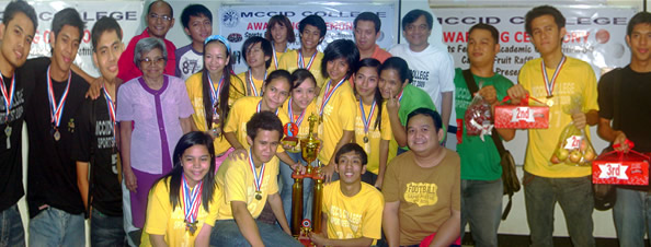 Photo collage of winners in academic, sports fest and cake raffle