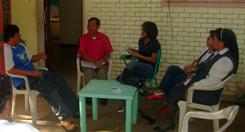 From Left: MCCID's Sir Jojo Esposa, Bethsaida's Ptr. Benjamin Hugo and Coordinator Loida Alvarez, Liliane Foundation's National Correspondent Ma. Theresa Dela Cruz and National Coordinator Sis. Agnetia Naval.