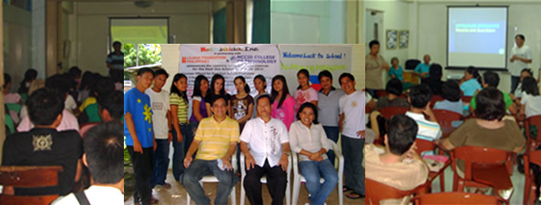 From left: Orientation of freshmen, Administration, faculty and students of Bethsaida-MCCID, Meeting with the Parents