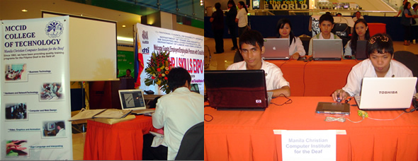 MCCID students demonstrate their computer and design skills.