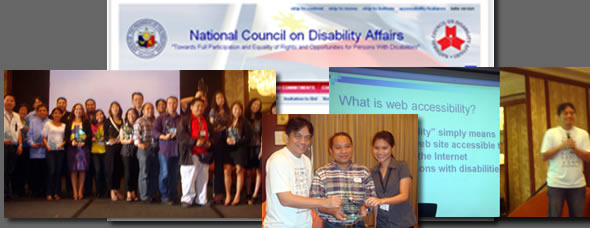 Photo Collage of Awarding Ceremony with NCDA Official Site Snapshot