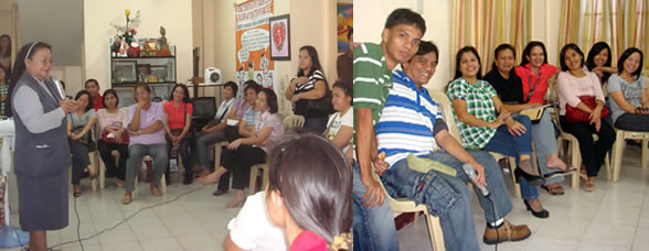 Sis Agnetia Naval gives her Christmas message, Liliane Foundation staff and mediators