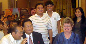 Sir Ervin, Lucky, Ma'am Nelia of NCDA together with Executive Secretary Eduardo Ermita