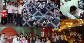 Collage of various companies and places students visited