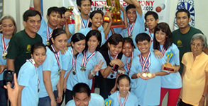 Photo collage of winners in sports fest and cake raffle