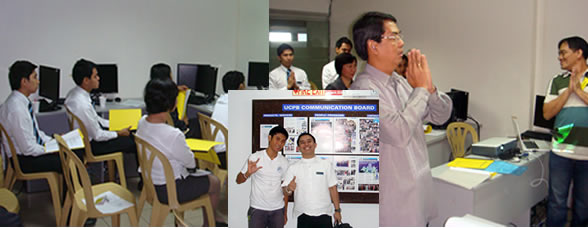 Photo collage of sign language seminar conducted at UCPB Training Room
