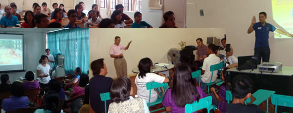 Photo Collage of Activities during Orientation seminars in Cubao, Pampanga and Tiaong.