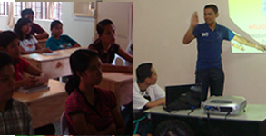 Sir Jerome orients students in Pampanga and Tiaong.