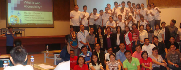Participants had a photo op after the Web Accessibility Forum.