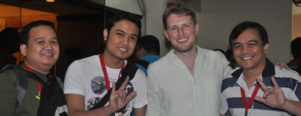 Deaf web designers with Mr. Wordpress Matt Mullenweg