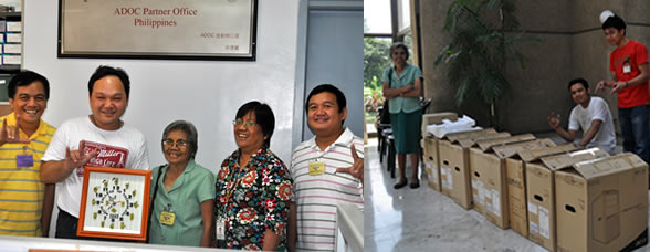 Collage of computer donation from APEC DIgital Opportunity Center