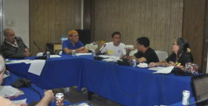 Sir Jerome suggest some points during the focus group discussion.