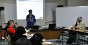 Sir Jojo gives his lecture.